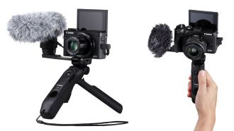 Canon HG-100TBR, DM-E100: neues Griffstativ und Stereomikrofon