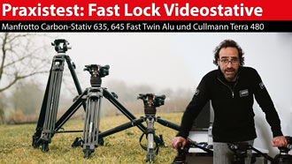 Videostativ-Test: Manfrotto Fast-Lock Stative und Nitrotech 608 Videoneiger